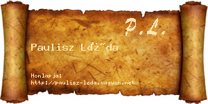 Paulisz Léda névjegykártya